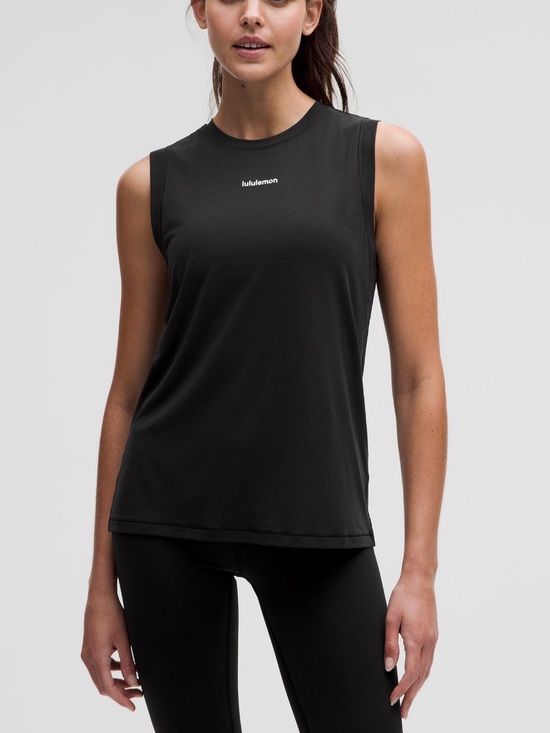 lululemon athletica Tops - Lululemon Jersey Training Muscle Tank Top long black size 12 soft comfortable